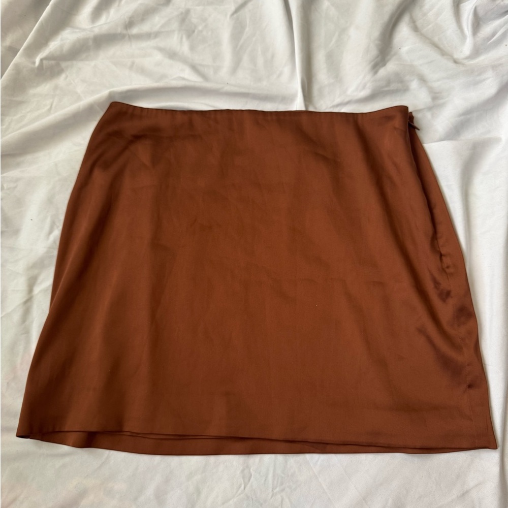 Sunday Best Brown Mini Pencil Skirt for Casual Wear